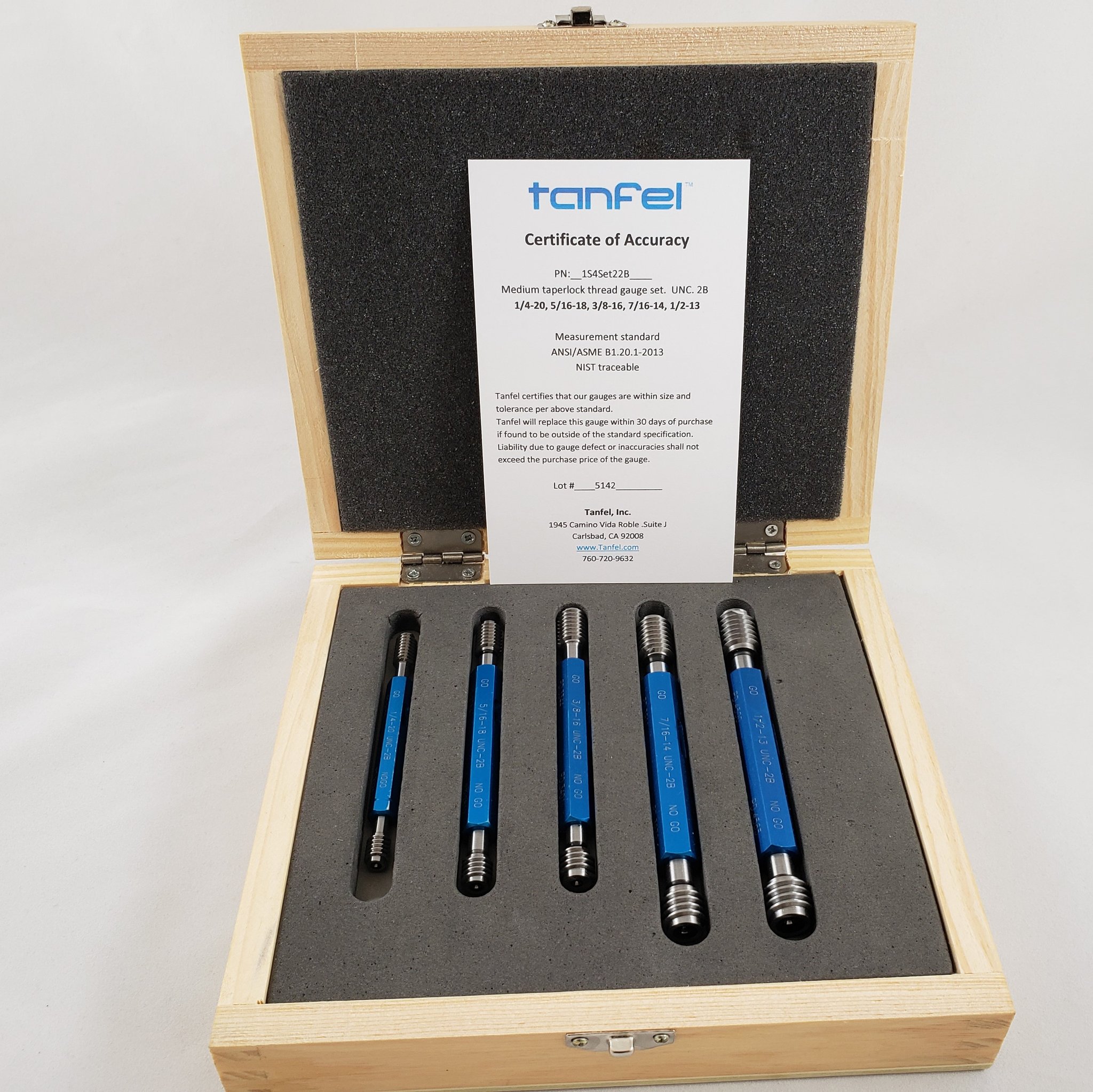 thumbnail image 2 of Tanfel #8-32 UNC-2B Taperlock GO/NOGO Thread Plug Gage – Certified – 1S40008322B 2 of 5